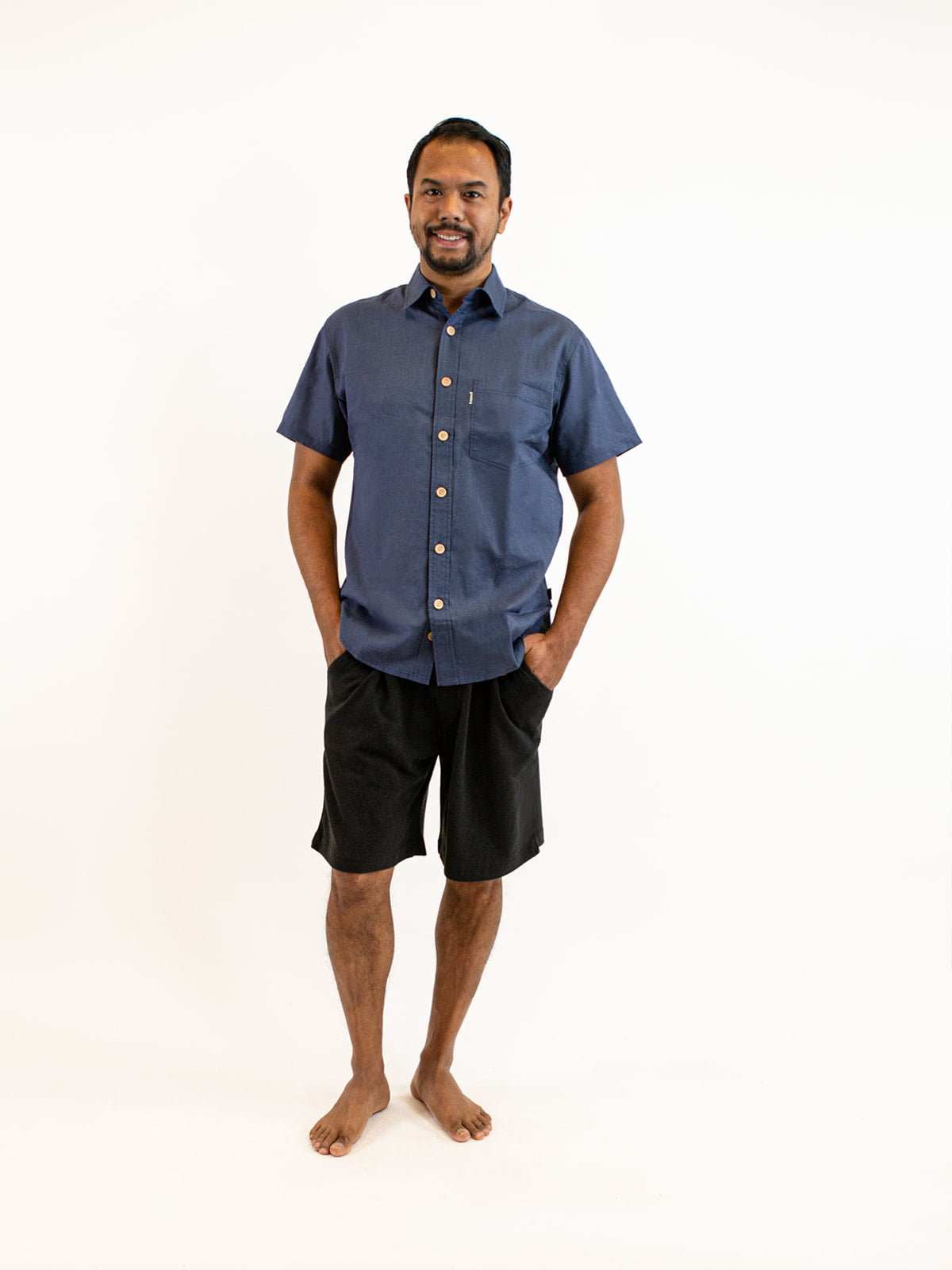 Organic Cotton Shorts - Men's Hemp & Linen-like Drawstring Shorts