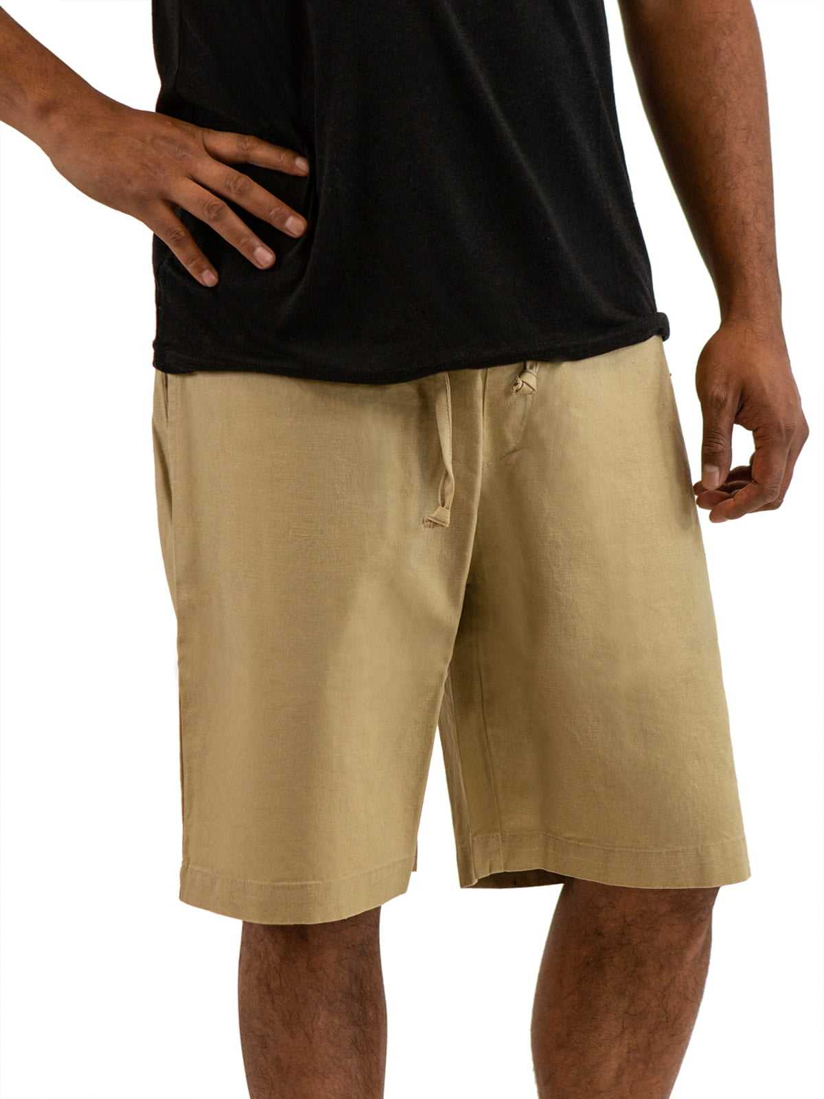 Organic Cotton Shorts - Men's Hemp & Linen-like Drawstring Shorts