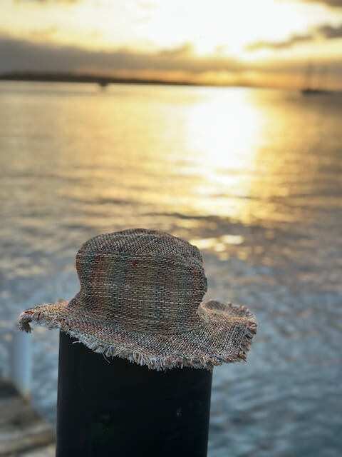 Hemp Hat - Ansley Stripe Sun Hat by Asatre