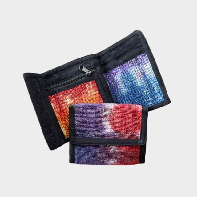 Hemp Bi-Fold Wallet - Tie Dye