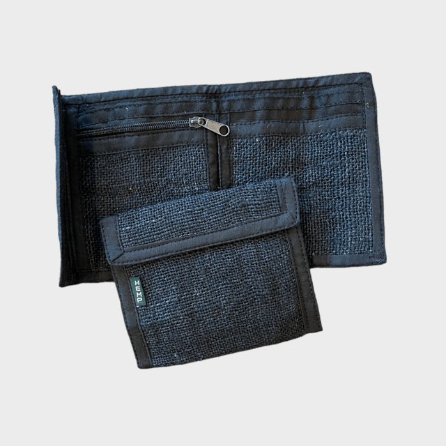 Hemp Bi-Fold Wallet - Black by Asatre