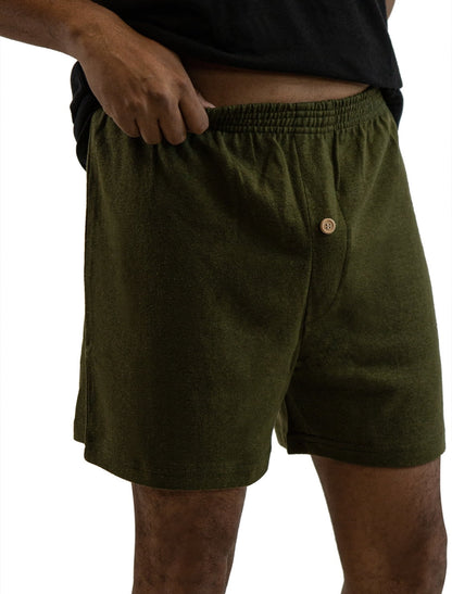 Mens Boxer Shorts - Hemp Button Fly Boxers 3-Pack Set by Asatre