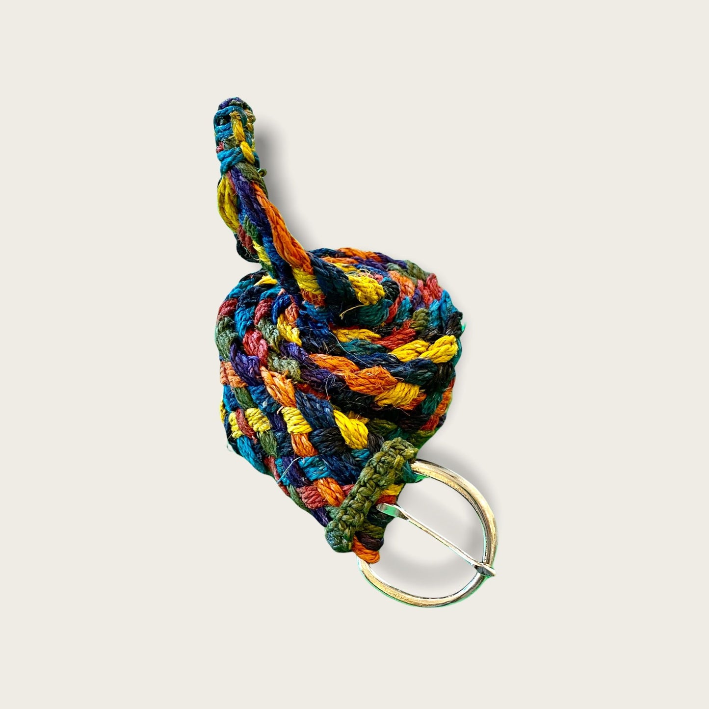 Hemp Belt - Braided Multi-Color Rainbow