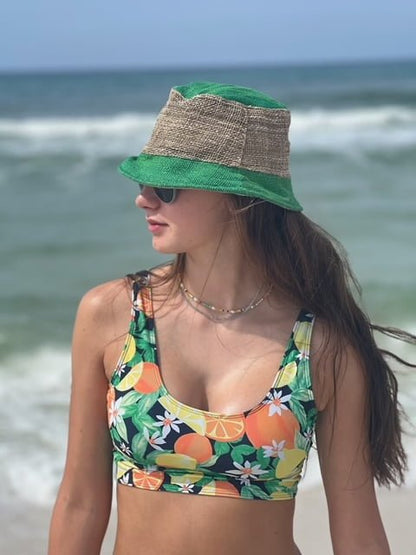 Hemp Bucket Hat - Bright Green or Yellow