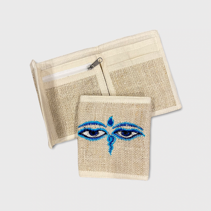 Hemp Bi-Fold Wallet - Buddha Eyes