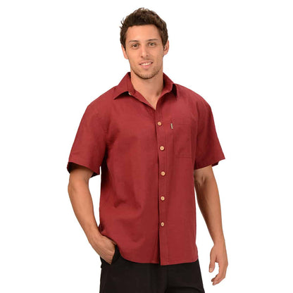 Men's Hemp Button Collared Camp Shirt