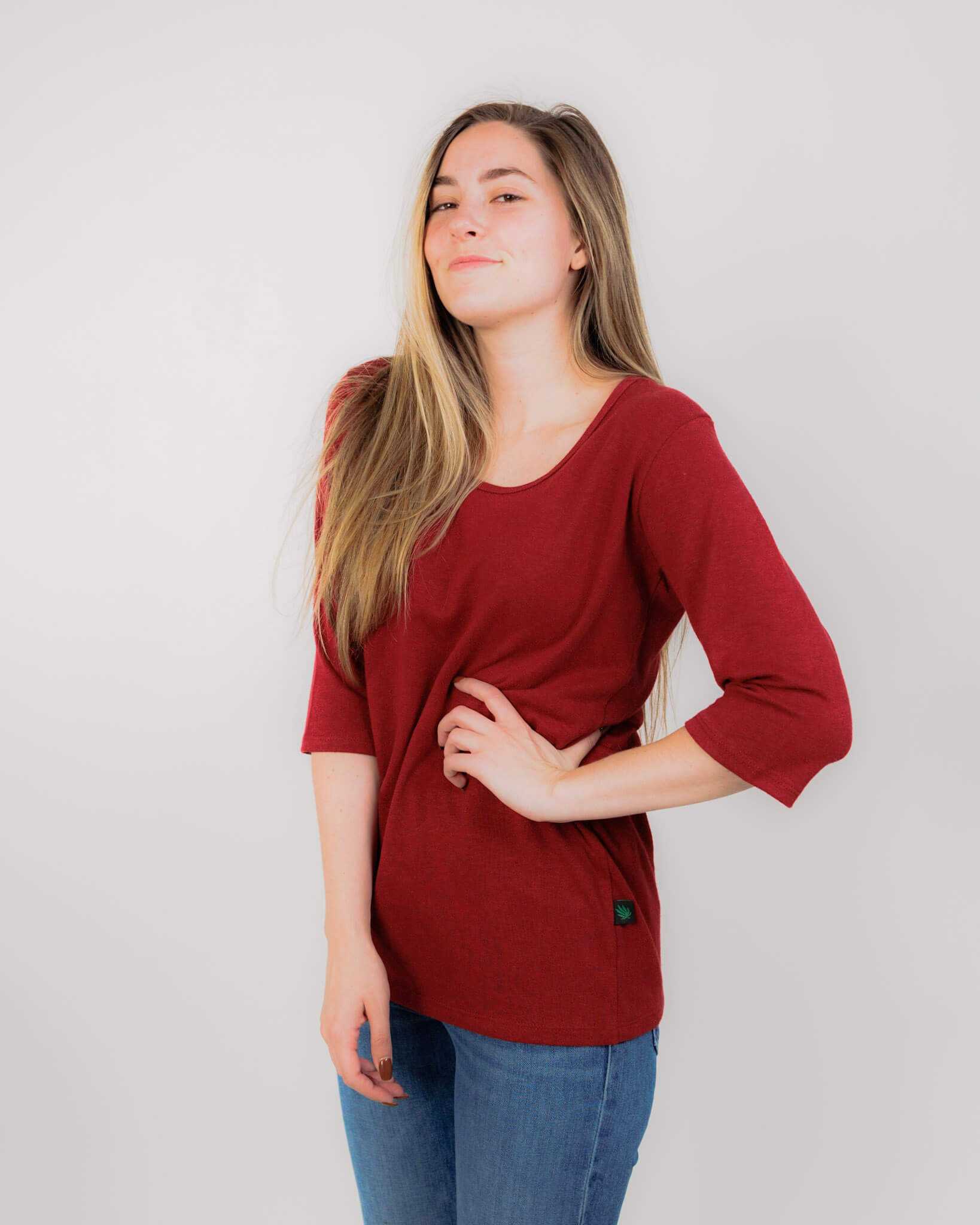 Hemp Shirt - Women's 3/4 Sleeve Hemp & Cotton Blend Apparel