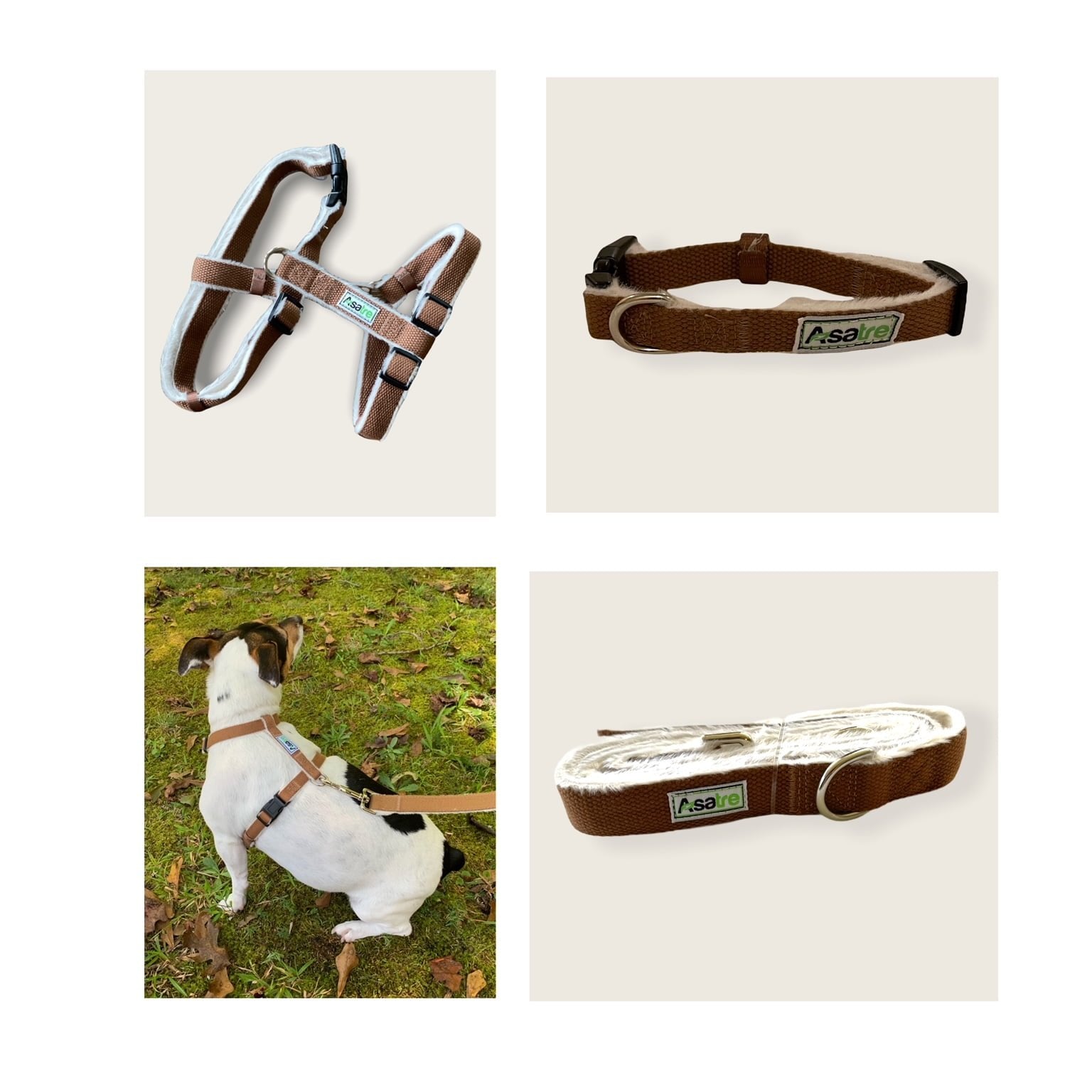 Hemp Dog Harness Collar Leash Bundle