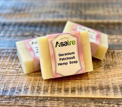 Geranium Patchouli Handmade Hemp Soap