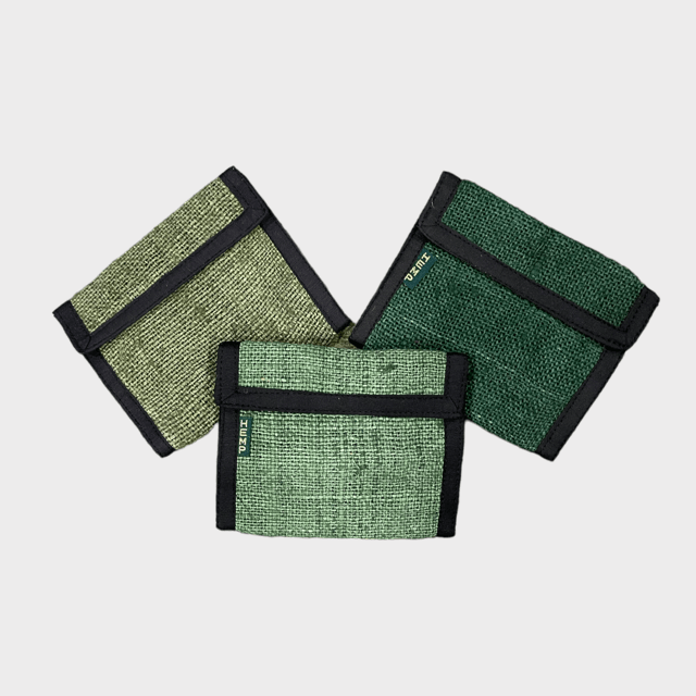 Hemp Bi-fold Wallet -Green Asatre