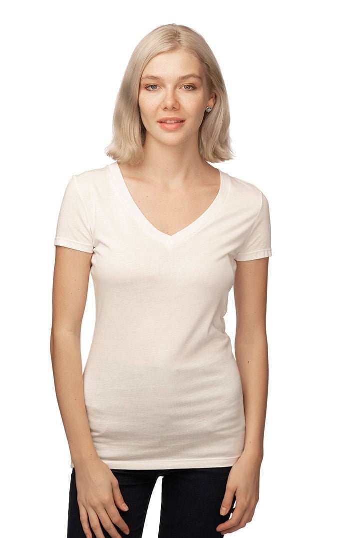 Viscose Shirt for Women - Hemp & Organic Cotton V-Neck Tee|Asatre