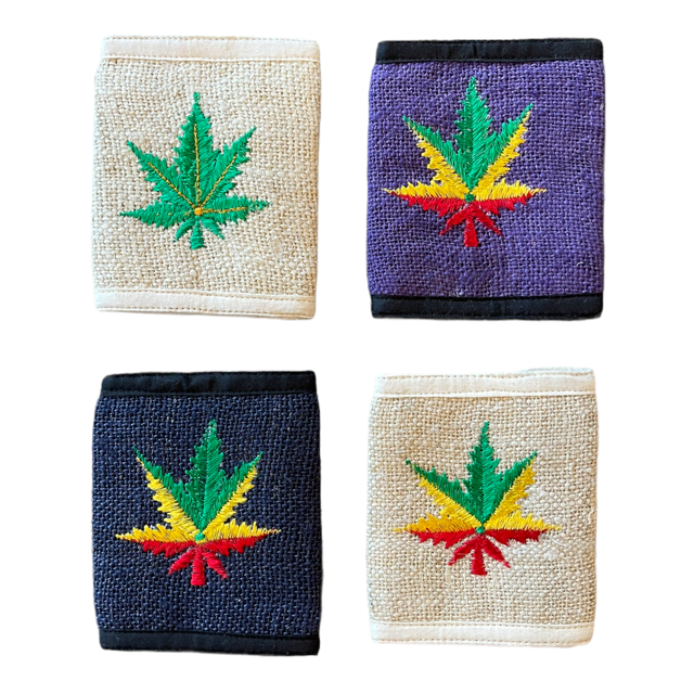 Hemp Bi-fold Wallet - Hemp Leaf