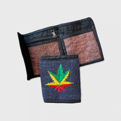 Hemp Bi-fold Wallet - Hemp Leaf