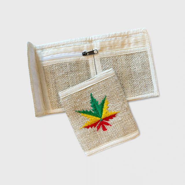 Hemp Bi-fold Wallet - Hemp Leaf