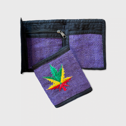 Hemp Bi-fold Wallet - Hemp Leaf