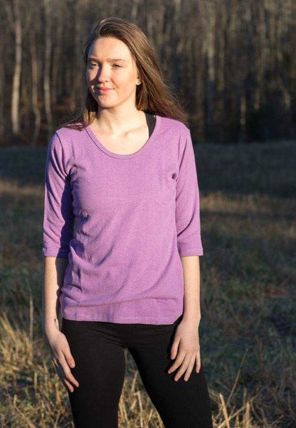 Hemp Shirt - Women's 3/4 Sleeve Hemp & Cotton Blend Apparel