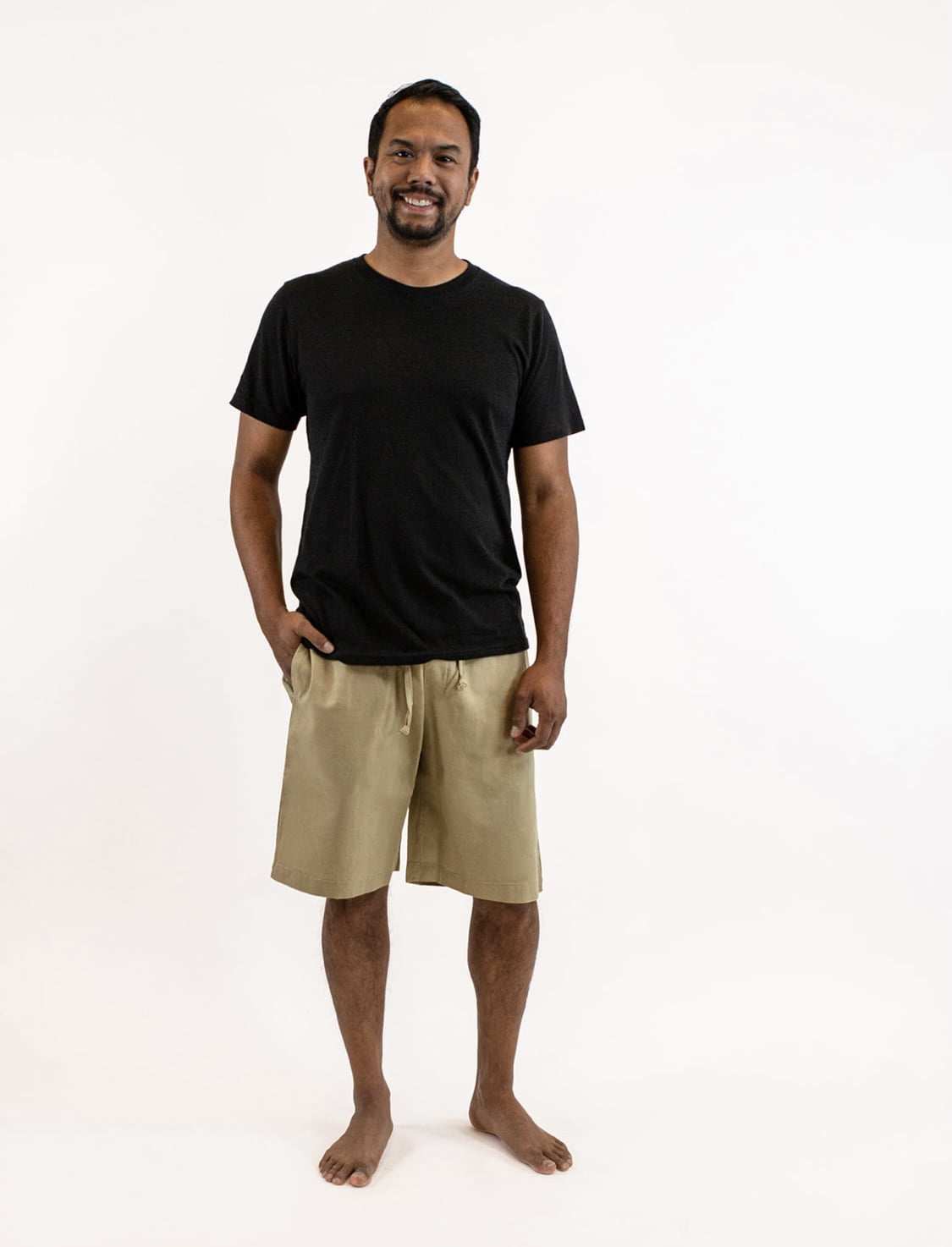 Organic Cotton Shorts - Men's Hemp & Linen-like Drawstring Shorts