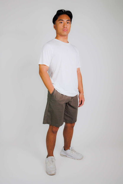 Organic Cotton Shorts - Men's Hemp & Linen-like Drawstring Shorts