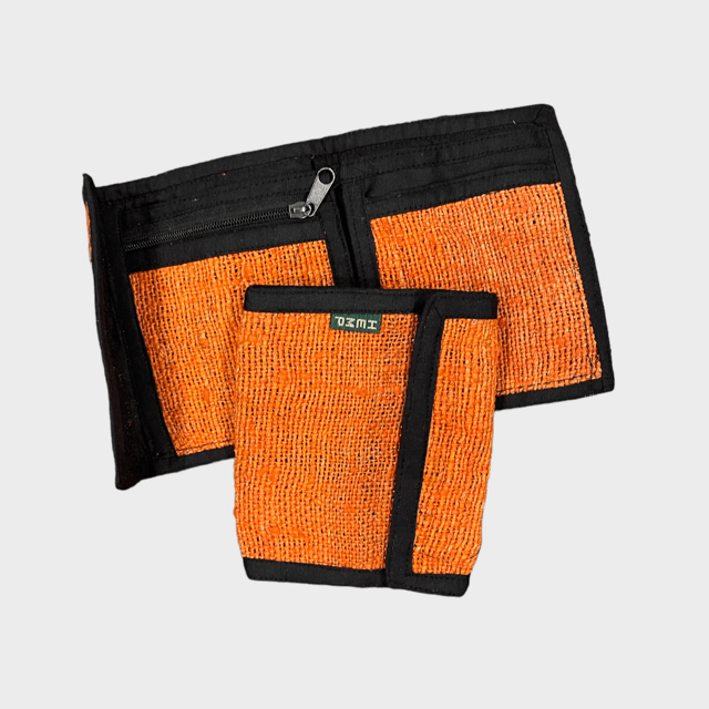 Hemp Bi-Fold Wallet - Orange by Asatre