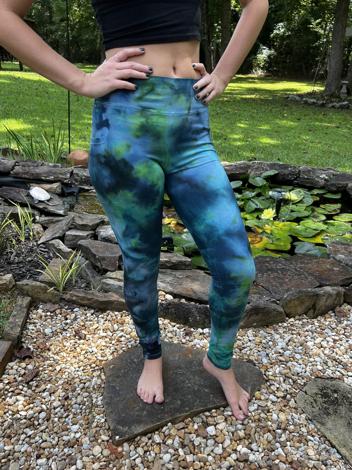 Women's Hemp Pocket Leggings - Tie Dye