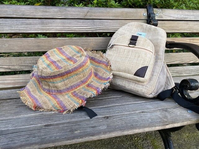 Hemp Sun Hat - Multi Color Stripes