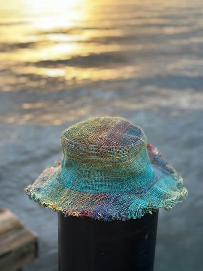 Hemp Sun Hat  - Rainbow