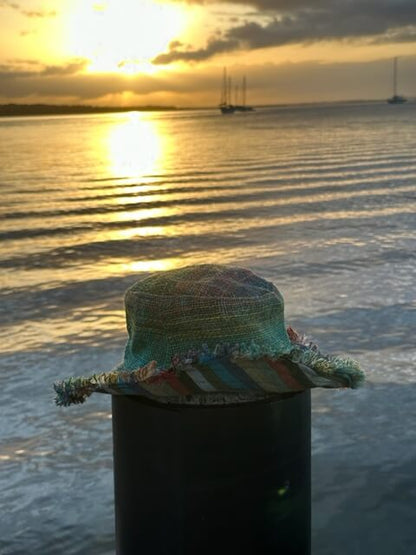 Hemp Sun Hat  - Rainbow