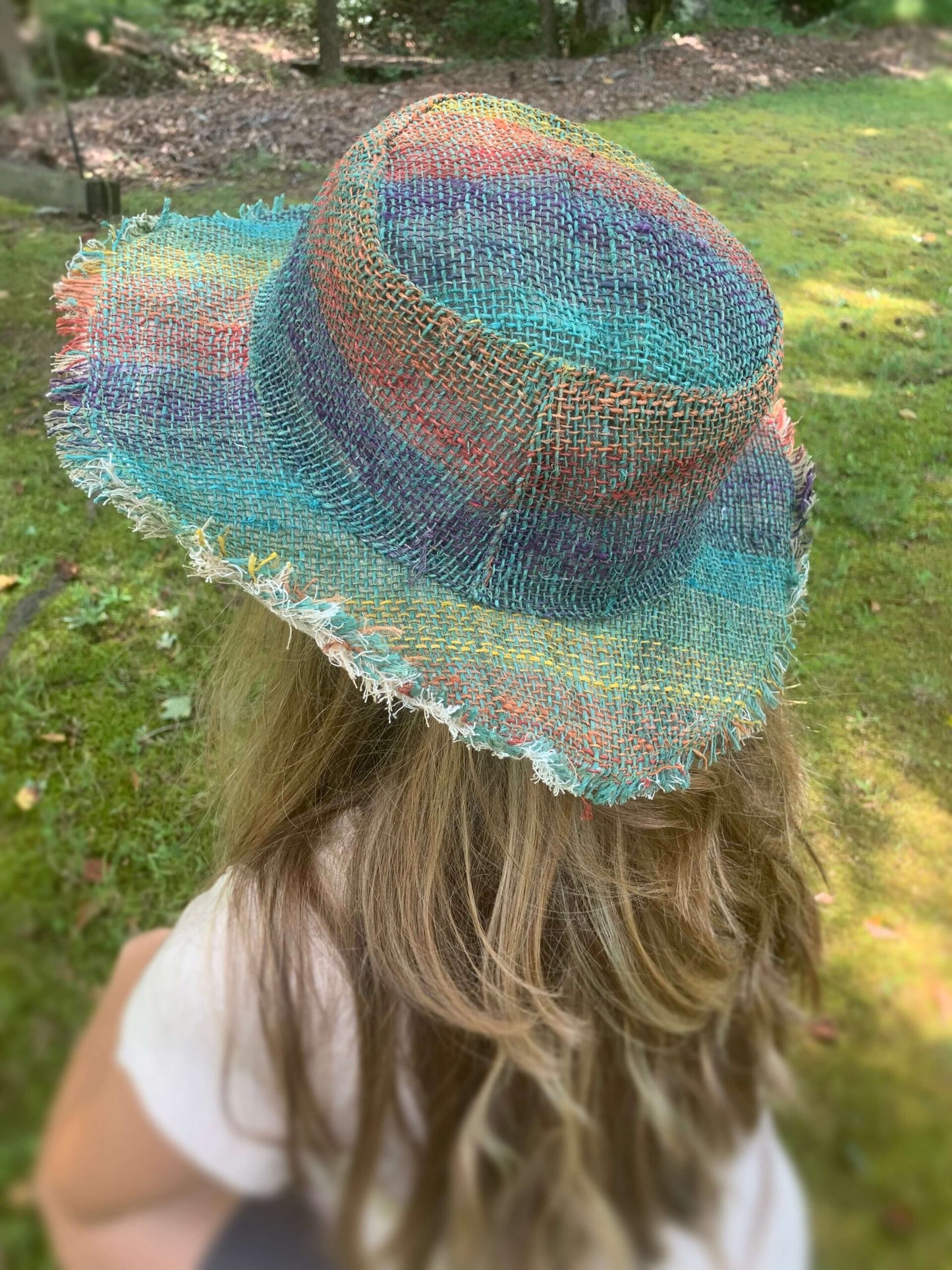 Hemp Sun Hat  - Rainbow