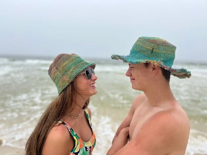 Hemp Sun Hat  - Rainbow