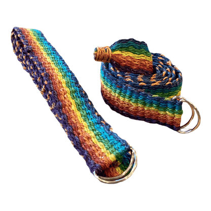 Eco-friendly Hemp Rainbow Woven Belt