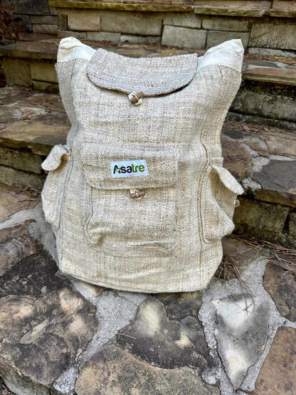 Hemp Rucksack by AsatreHemp Rucksack Backpack - Eco-Friendly & Durable Design|Asatre