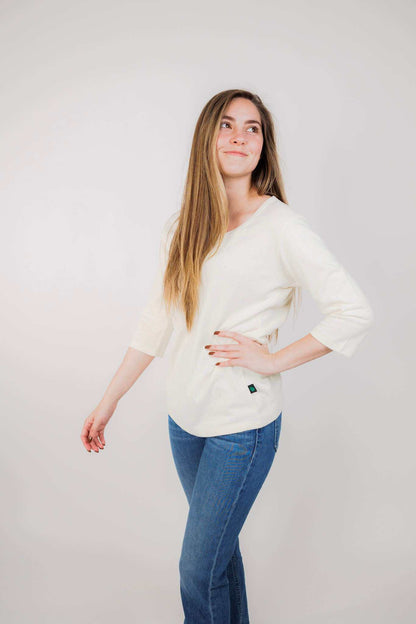 Hemp Shirt - Women's 3/4 Sleeve Hemp & Cotton Blend Apparel