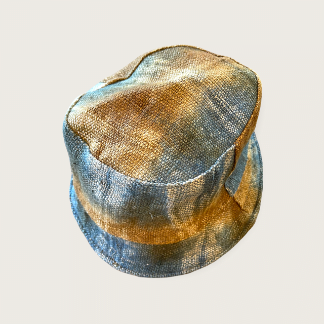 Hemp Tie Dye Bucket Hats - Blue Brown