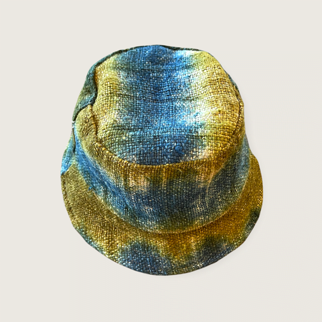 Tie Dye Bucket Hat - Blue Green Tie Dye Hemp Beach by Asatre