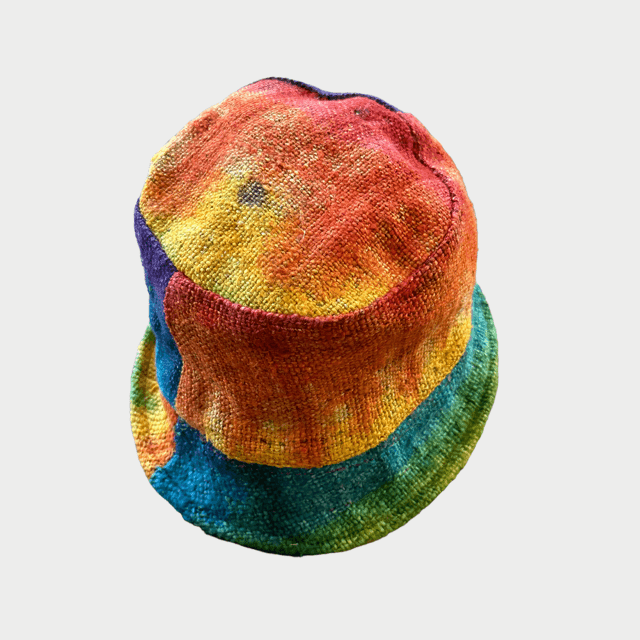 Tie dye hat - Hemp Rainbow Bucket or Sun Hat for Any Season|Asatre