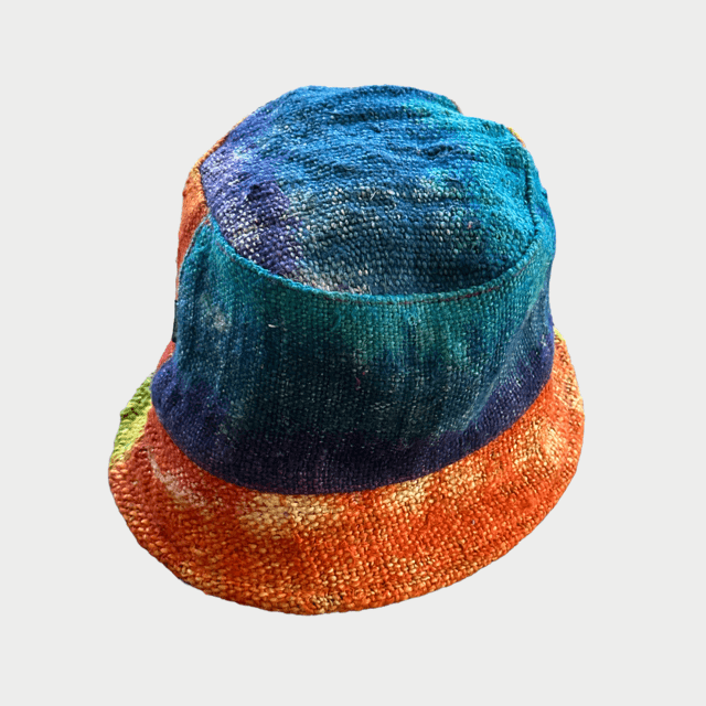 Tie dye hat - Hemp Rainbow Bucket or Sun Hat for Any Season|Asatre