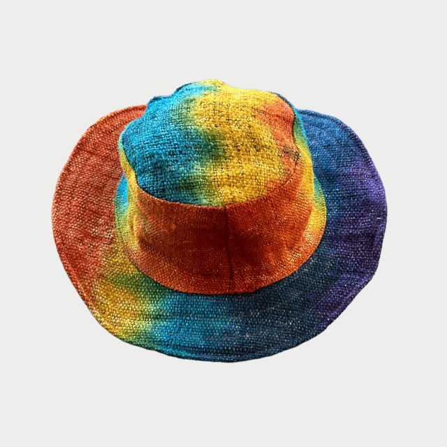 Tie dye hat - Hemp Rainbow Bucket or Sun Hat for Any Season|Asatre