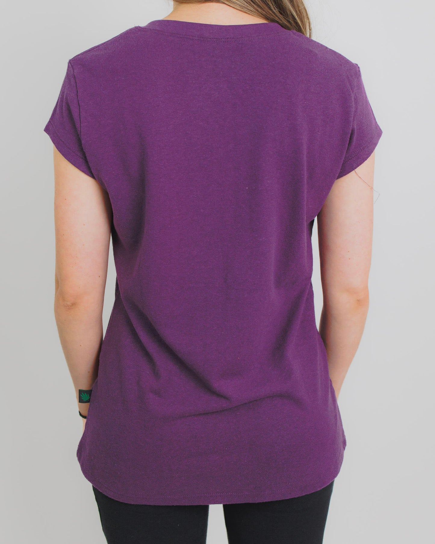 Hemp and Organic Cotton V-Neck Cap Sleeve Shirt