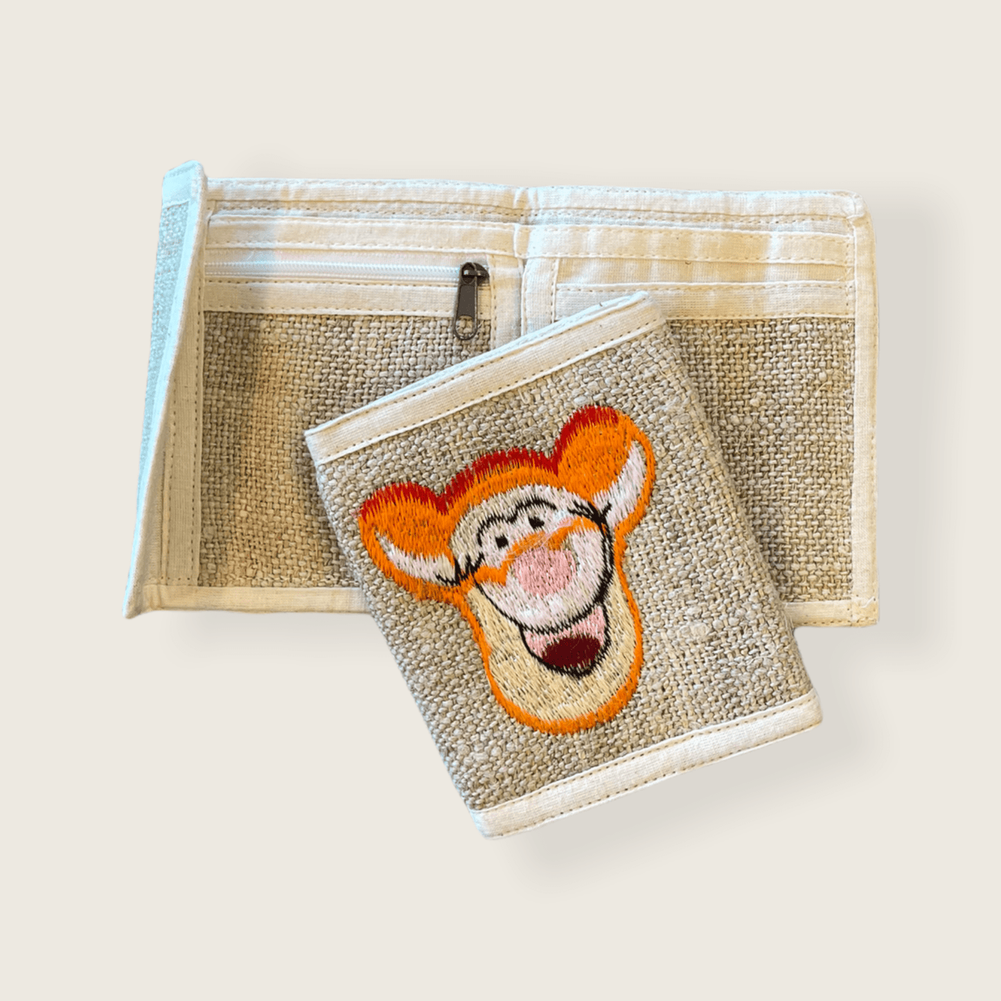 Handmade Hemp Bi-Fold Wallet - Tiger