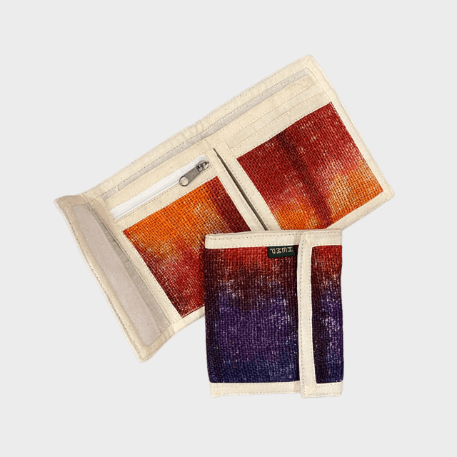 Hemp Tie Dye Wallet - White Trim