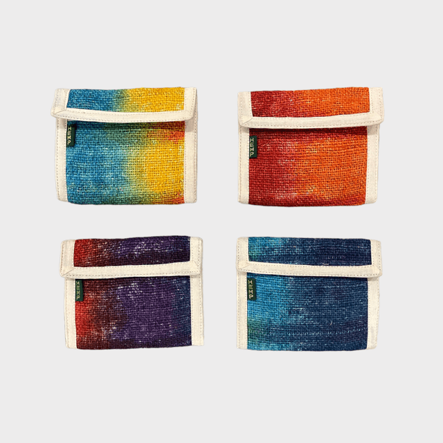 Hemp Tie Dye Wallet - White Trim