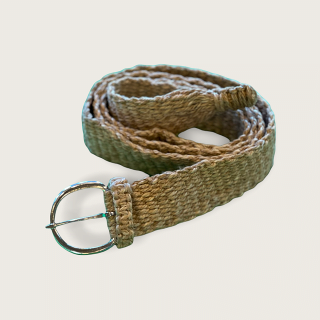 Hemp Woven Belt with Traditional Buckle