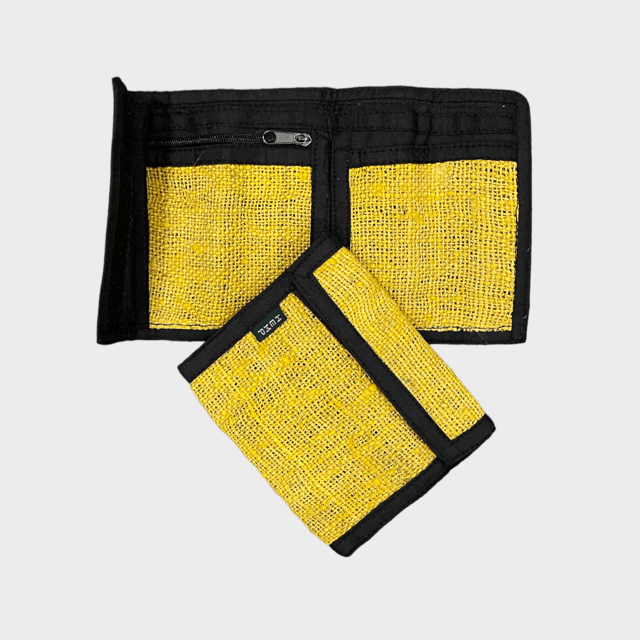 Hemp Bi-Fold Wallet - Yellow by Asatre